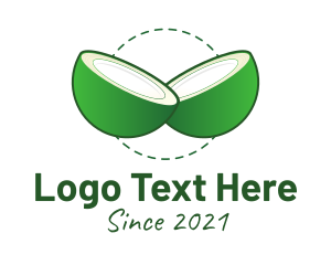 Sliced Green Coconut logo