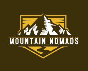 Mountain Hiking Alpine logo design