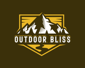 Mountain Hiking Alpine logo design