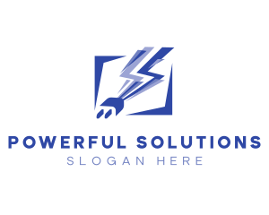 Plug Lightning Spark logo design