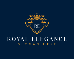 Elegant Crown Crest logo design