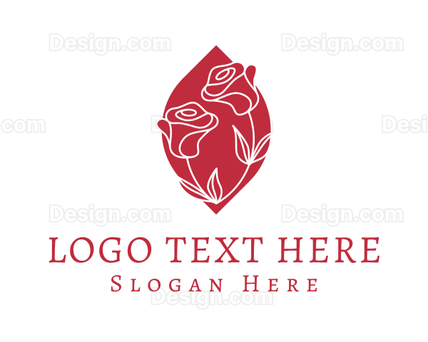 Rose Flower Romance Logo