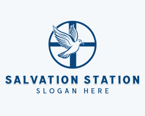 Christian Cross Dove logo