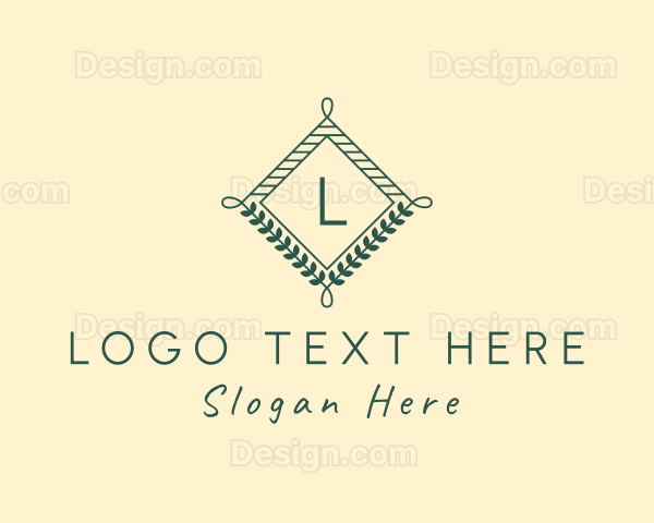 Fashion Diamond Wreath Logo