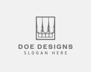 Curtains Interior Design logo design