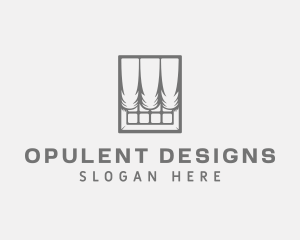 Curtains Interior Design logo design