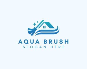 House Cleaning Broom logo design