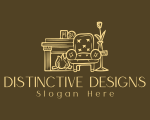 Interior Design Armchair logo design