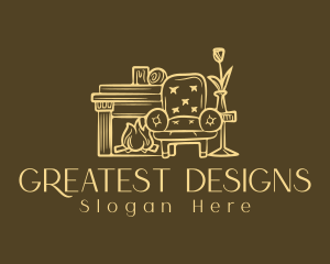 Interior Design Armchair logo design