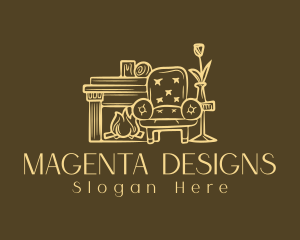 Interior Design Armchair logo design