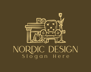 Interior Design Armchair logo design