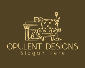 Interior Design Armchair logo design