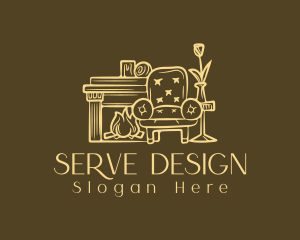 Interior Design Armchair logo design