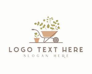 Floral Gardening Wheelbarrow logo