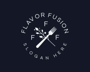 Flower Cutlery Diner logo design