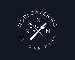 Flower Cutlery Diner logo design