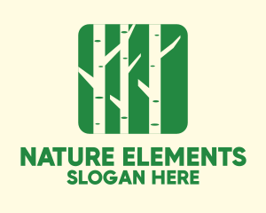 Natural Bamboo Tree logo design