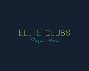 Neon Bar Club logo design