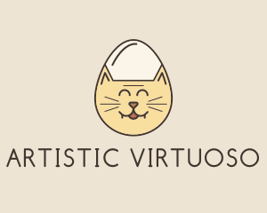 Cat Egg Head logo design