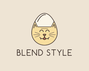 Cat Egg Head logo design