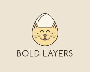 Cat Egg Head logo design