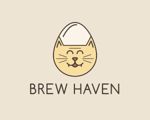 Cat Egg Head logo design