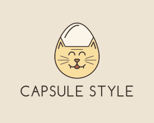 Cat Egg Head logo design