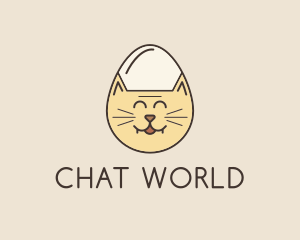 Cat Egg Head logo design