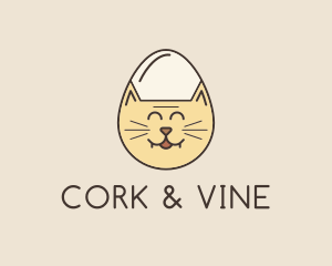 Cat Egg Head logo design