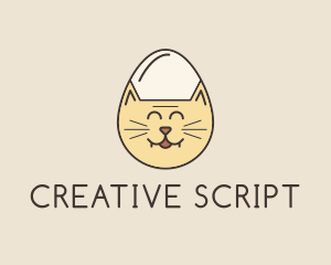 Cat Egg Head logo design