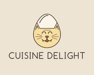 Cat Egg Head logo design