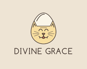 Cat Egg Head logo design