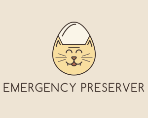 Cat Egg Head logo design