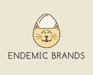 Cat Egg Head logo design