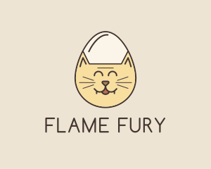 Cat Egg Head logo design