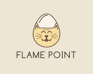 Cat Egg Head logo design