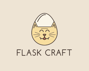 Cat Egg Head logo design