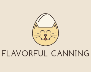 Cat Egg Head logo design