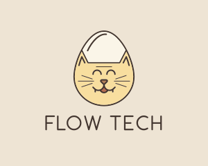 Cat Egg Head logo design