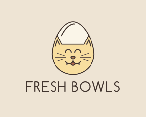 Cat Egg Head logo design