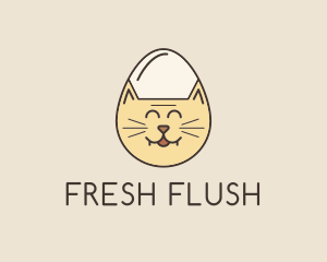 Cat Egg Head logo design