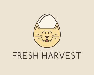 Cat Egg Head logo design