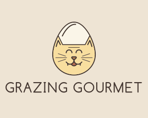 Cat Egg Head logo design