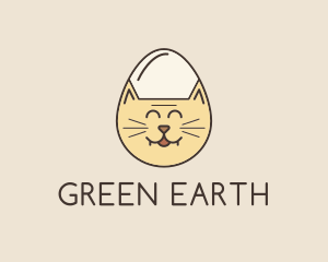 Cat Egg Head logo design