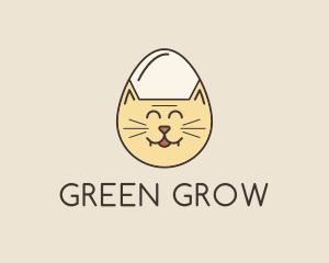 Cat Egg Head logo design