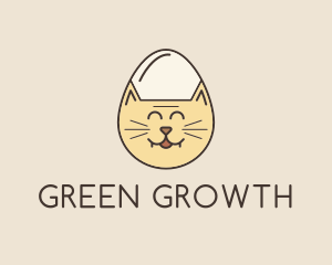 Cat Egg Head logo design