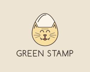 Cat Egg Head logo design