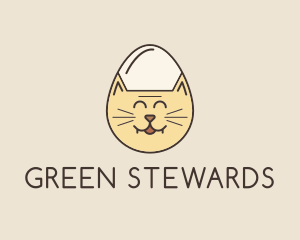 Cat Egg Head logo design