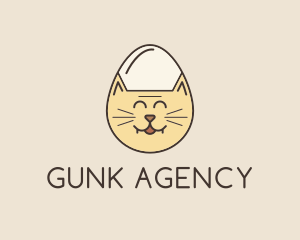 Cat Egg Head logo design