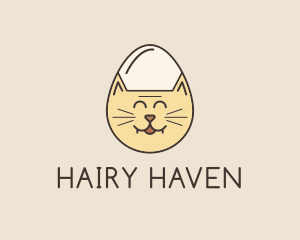 Cat Egg Head logo design